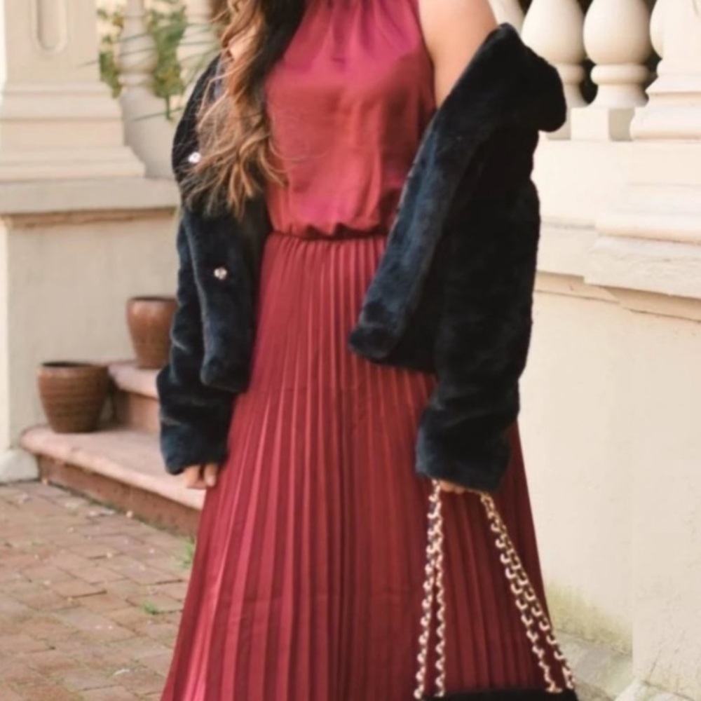 Francesca’s Red Midi Dress